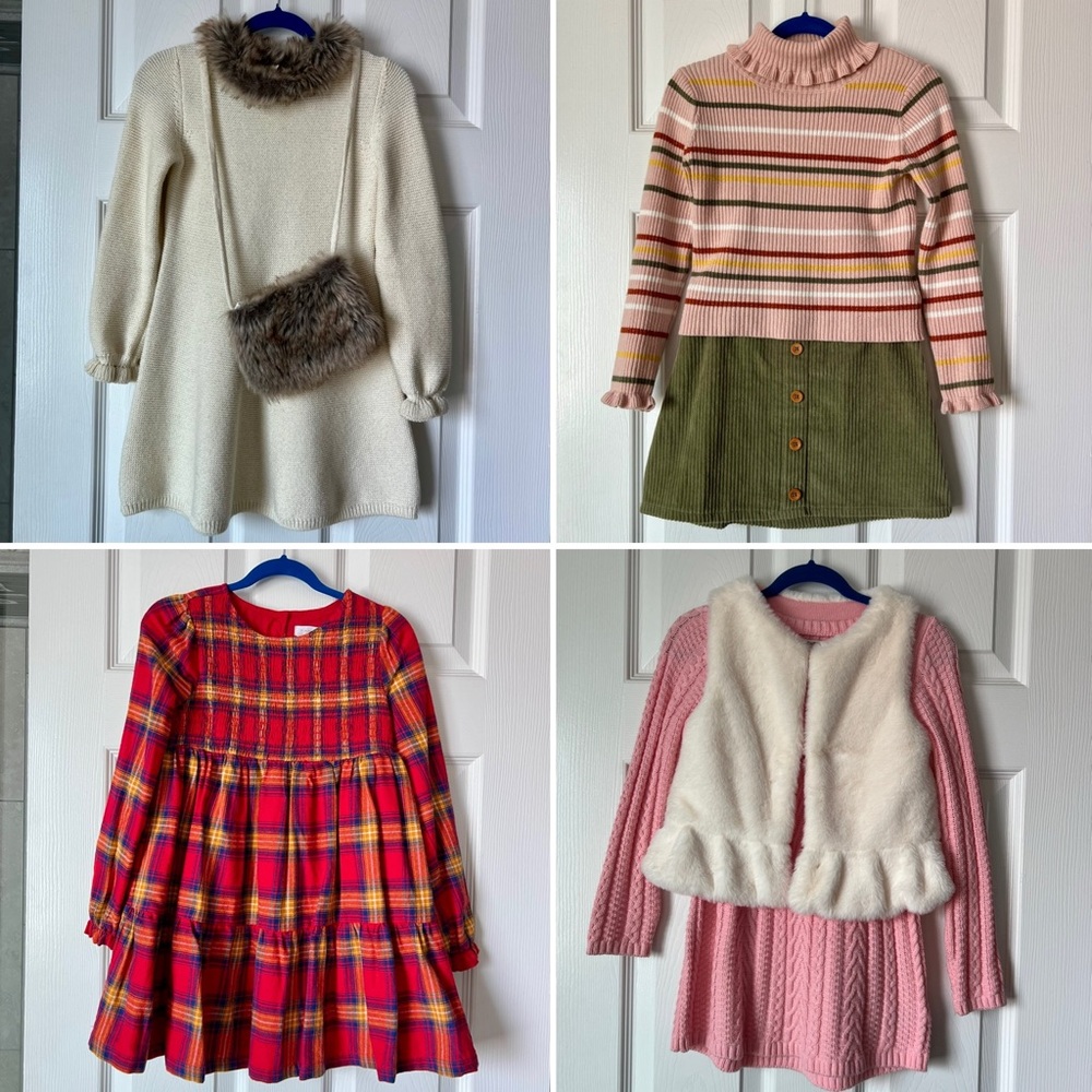 Lot of 4 Girls Dresses/Outfits, size 5/6